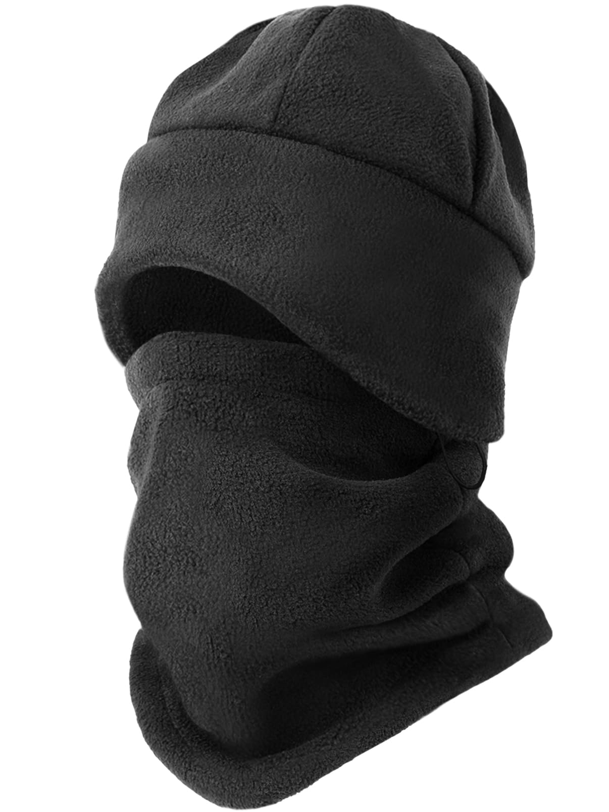 Winter Beanie Hat Scarf Set with Ear Flaps for Men Women Knit Fleece Lined Skull Cap Windproof Neck Warmer Gaiter